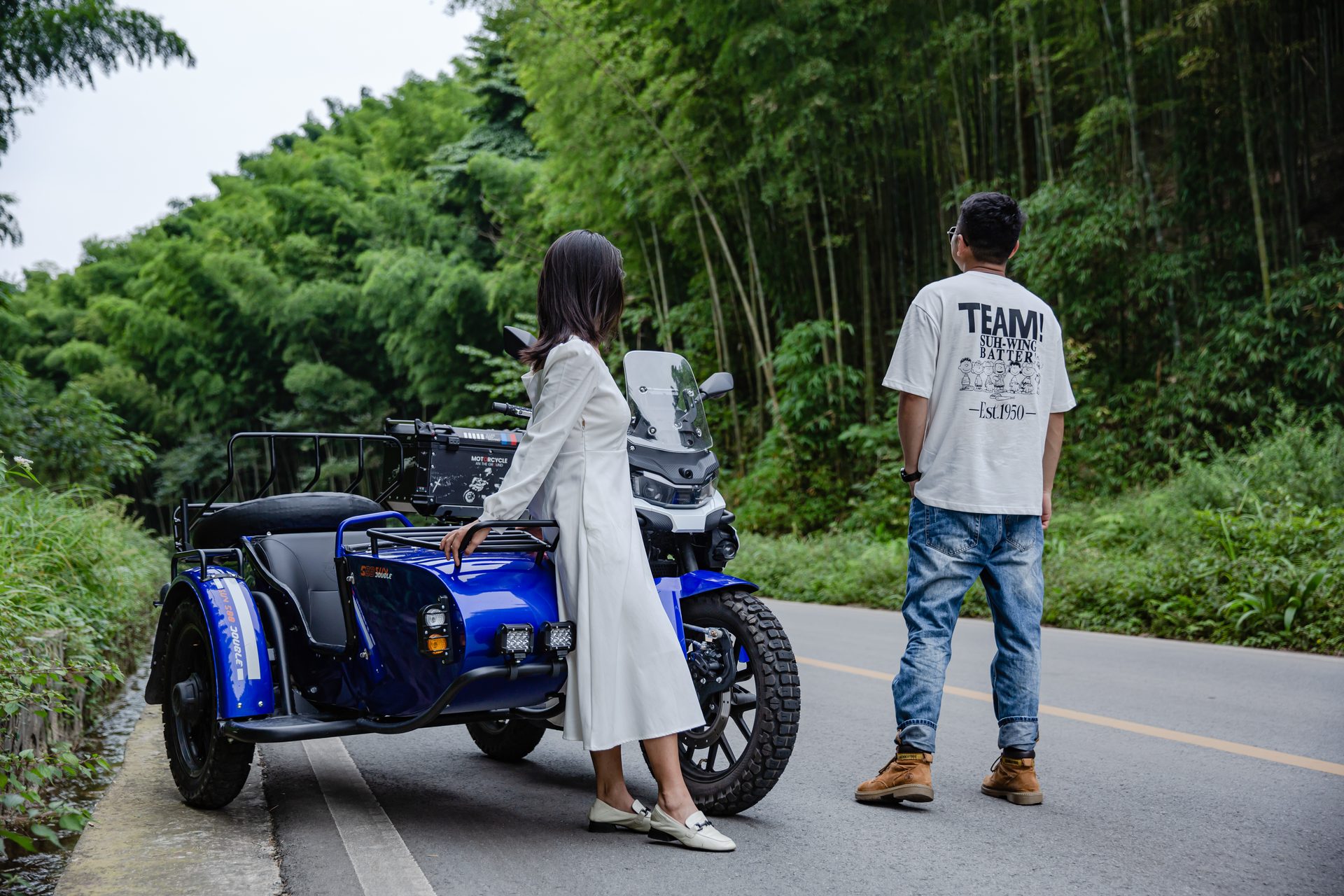 银钢SUV500二代(蓝色)骑行实拍(14)